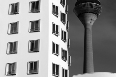 The Rheinturm Television Tower, Düsseldorf