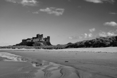 Sand paterns and Bamburgh Castle