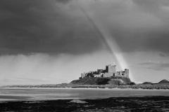 Rainbow and Storm over Bamburgh Castle