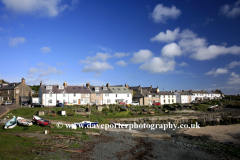 View over Craster village harbour