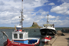 Fishing Boats in the Harbour, Lindisfarne Castle