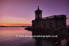 Sunset over Normanton church on Rutland Water