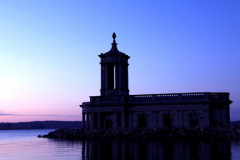 Sunset, Normanton church, Rutland Water