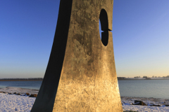 Winter snow, the Great Tower, Rutland Water