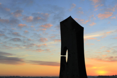 Sunset over the Great Tower, Rutland Water