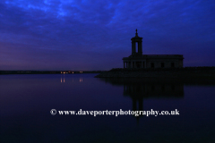 Dusk, Normanton church, Rutland Water