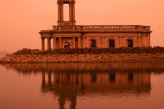 Dusk, Normanton church, Rutland Water