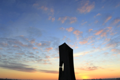 Sunset over the Great Tower, Rutland Water