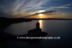 Sunset, Normanton church, Rutland Water