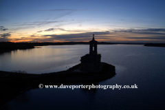 Sunset, Normanton church, Rutland Water