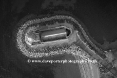 High view over Normanton church, Rutland Water