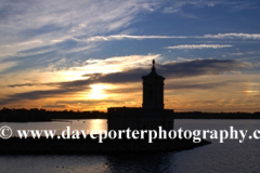 Sunset over Normanton church, Rutland Water