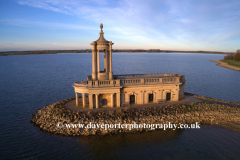 Sunset over Normanton church, Rutland Water