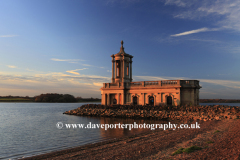 Sunset over Normanton church, Rutland Water