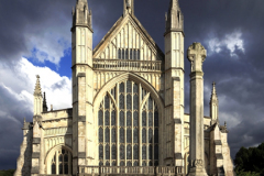 Summer view over Winchester Cathedral