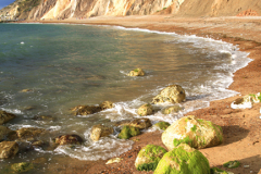 The sand cliffs at Alum bay, Isle of Wight