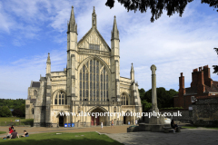 Summer view over Winchester Cathedral