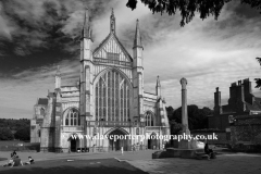 Summer view over Winchester Cathedral