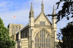 Summer view over Winchester Cathedral