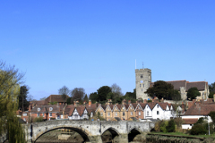 St Peters church, river Medway, Aylesford village