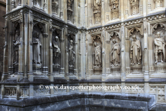 Stone carving details on Canterbury Cathedral