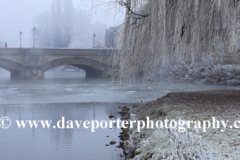 Frosty scene, river Welland Meadows, Stamford