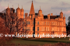 Sunset over the lake at Burghley House