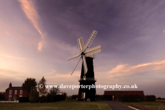 Sunset, Sibsey Windmill, Sibsey village