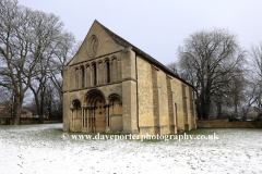 Winter, St Leonards Priory, town of Stamford