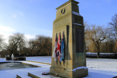 Winter, The War Memorial gardens; Bourne town