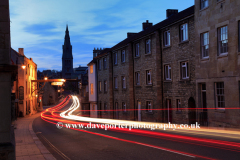 Traffic trails outside the George Hotel, Stamford