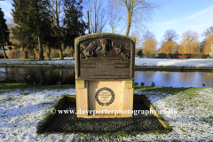 Motor Racing plaque, Memorial gardens; Bourne