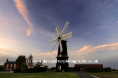 Sunset over Sibsey Windmill, Sibsey village