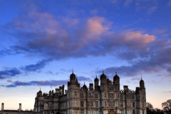 Sunset over Burghley house, Stamford