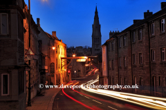 Traffic trails outside the George Hotel, Stamford