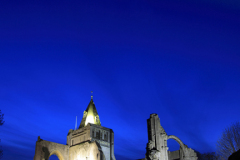 Dusk view of Crowland Abbey, Crowland