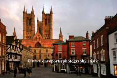 Autumn sunset, Lincoln Cathedral at Dusk