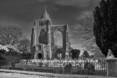 Winter snow; Crowland Abbey