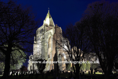 Dusk view of Crowland Abbey, Crowland