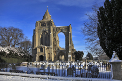 Winter snow; Crowland Abbey