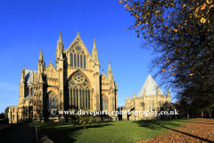 Autumn colours over Lincoln cathedral