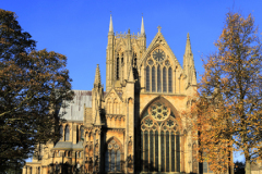 Autumn colours over Lincoln cathedral