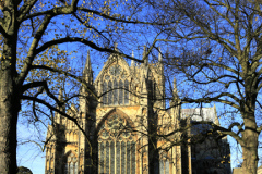 Autumn colours over Lincoln cathedral