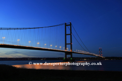 Humber Bridge at night, Barton-upon-Humber