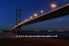 Humber Bridge at night, Barton-upon-Humber