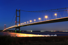 Humber Bridge at night, Barton-upon-Humber