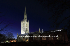 St Wulfram church at night, Grantham