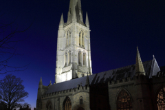 St Wulfram church at night, Grantham