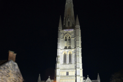 St Wulfram church at night, Grantham