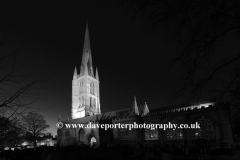 St Wulframs church at night, Grantham